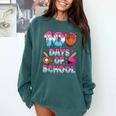 100 Days Of School Baseball Donut Dripping Teacher Boys Kids Comfort Colors Sweatshirt Chalky Mint