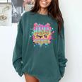 100 Days Of School Baseball Drip Boys Kids 100th Day Comfort Colors Sweatshirt Chalky Mint
