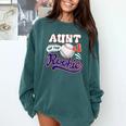 Aunt Rookie Of Year 1st Birthday Baseball Theme Matching Comfort Colors Sweatshirt Chalky Mint
