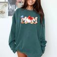 Ball Mom Bow Tie Baseball Mom Comfort Colors Sweatshirt Chalky Mint