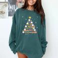 Baseball Christmas Tree Light Xmas Baseball Boys Kids Comfort Colors Sweatshirt Chalky Mint