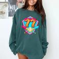 Baseball Drip Jersey Number 77 For Players & 77th Birthday Comfort Colors Sweatshirt Chalky Mint