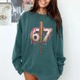 Baseball Drip Number 67 Sports Player Six Seven Meme Fan Comfort Colors Sweatshirt Chalky Mint