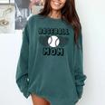 Baseball Mom Leopard Heart Game Day Comfort Colors Sweatshirt Chalky Mint