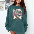 Baseball Mom Mama Mother's Cat In My Baseball Mom Era Comfort Colors Sweatshirt Chalky Mint