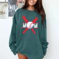 Baseball Mom Red Comfort Colors Sweatshirt Chalky Mint