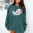 Baseball Mom's Favorite Game Day Premium Comfort Colors Sweatshirt Chalky Mint
