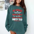 Baseball Moms My Kids Are Dirty Too Comfort Colors Sweatshirt Chalky Mint