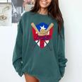 Boricua Puerto Rico Baseball Coqui Frog Pava Hat Fan Comfort Colors Sweatshirt Chalky Mint Boricua Puerto Rico Baseball Coqui Frog Pava Hat Fan Comfort Colors Sweatshirt Chalky Mint