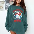 Calm Your Mitts Baseball Mom Mother's Day Softball Mom Premium Comfort Colors Sweatshirt Chalky Mint Calm Your Mitts Baseball Mom Mother's Day Softball Mom Premium Comfort Colors Sweatshirt Chalky Mint