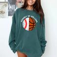Granny Of Ballers Baseball Basketball Grandma Granny Comfort Colors Sweatshirt Chalky Mint