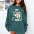 My Heart Is On That Field Baseball Comfort Colors Sweatshirt Chalky Mint My Heart Is On That Field Baseball Comfort Colors Sweatshirt Chalky Mint