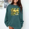 I Just Hit 100 Days Of School Baseball Teacher Boy Girl Kid Comfort Colors Sweatshirt Chalky Mint