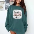 Leopard Baseball Mom Mama Mommy Bleached Comfort Colors Sweatshirt Chalky Mint Leopard Baseball Mom Mama Mommy Bleached Comfort Colors Sweatshirt Chalky Mint