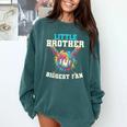 Little Brother Biggest Fan Baseball Cream Drip Crossed Bats Comfort Colors Sweatshirt Chalky Mint Little Brother Biggest Fan Baseball Cream Drip Crossed Bats Comfort Colors Sweatshirt Chalky Mint
