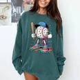 Melting Slime Sprinkle Baseball Mascot With Bat Comfort Colors Sweatshirt Chalky Mint Melting Slime Sprinkle Baseball Mascot With Bat Comfort Colors Sweatshirt Chalky Mint