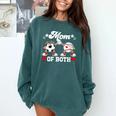 Mom Of Both Soccer Baseball Mom Of A Baseball Soccer Player Comfort Colors Sweatshirt Chalky Mint