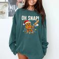 Oh Snap Gingerbreadman Christmas Baseball Humor Comfort Colors Sweatshirt Chalky Mint Oh Snap Gingerbreadman Christmas Baseball Humor Comfort Colors Sweatshirt Chalky Mint