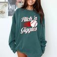 Pitch 'n Giggles Baseball Player Women Baseball Mom Comfort Colors Sweatshirt Chalky Mint Pitch 'n Giggles Baseball Player Women Baseball Mom Comfort Colors Sweatshirt Chalky Mint