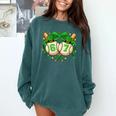 Six Seven 67 Meme Baseball Coquette Bow St Patrick's Day Comfort Colors Sweatshirt Chalky Mint Six Seven 67 Meme Baseball Coquette Bow St Patrick's Day Comfort Colors Sweatshirt Chalky Mint