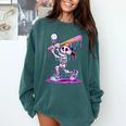 Skeleton Baseball Drip Boys Youth Kids Halloween Comfort Colors Sweatshirt Chalky Mint