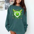 St Patrick Day Baseball Drip Ice Cream Boys Men Comfort Colors Sweatshirt Chalky Mint St Patrick Day Baseball Drip Ice Cream Boys Men Comfort Colors Sweatshirt Chalky Mint