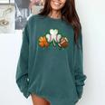 St Patricks Day Shamrock Sports Baseball Basketball Football Comfort Colors Sweatshirt Chalky Mint