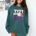 Titi Rookie Of Year 1st Birthday Baseball Theme Matching Comfort Colors Sweatshirt Chalky Mint