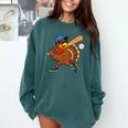 Turkey Baseball Thanksgiving Sports Humor Men Boy Kids Comfort Colors Sweatshirt Chalky Mint Turkey Baseball Thanksgiving Sports Humor Men Boy Kids Comfort Colors Sweatshirt Chalky Mint
