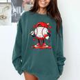 Valentine Baseball Drip Ice Cream Youth Boys Couples Comfort Colors Sweatshirt Chalky Mint