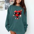 Valentines Day Baseball Heart Bat Sunglasses Men Boys Kids Comfort Colors Sweatshirt Chalky Mint