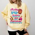 100 Days Of School Baseball Donut Dripping Teacher Boys Kids Comfort Colors Sweatshirt Blue Spruce