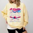 100 Days Of School Baseball Lover Donut Drip Boy Girl Comfort Colors Sweatshirt Blue Spruce