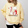 13 Years Old Baseball Birthday Boy 13th Bday Party Comfort Colors Sweatshirt Blue Spruce