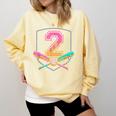 2nd Birthday Baseball Bat Ice-Cream Drip 2yrs Old Boys Kids Comfort Colors Sweatshirt Blue Spruce 2nd Birthday Baseball Bat Ice-Cream Drip 2yrs Old Boys Kids Comfort Colors Sweatshirt Blue Spruce