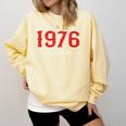50 Year Old 1976 Classic Baseball Fan 50th Birthday Comfort Colors Sweatshirt Blue Spruce