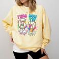 I Was 6 Now I'm 7 Baseball Drip 67 Birthday Boy 7th Birthday Comfort Colors Sweatshirt Blue Spruce