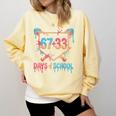 67 33 Days Of School Baseball Drip 100 Days Of School Comfort Colors Sweatshirt Blue Spruce