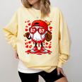 67 Baseball Drip Valentine's Day Comfort Colors Sweatshirt Blue Spruce