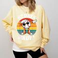 67 Days Of School Bruh Teacher Kids Dabbing Baseball Comfort Colors Sweatshirt Blue Spruce