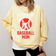 Act Like a Lady Scream Like a Baseball Mom Baseball Comfort Colors Sweatshirt Blue Spruce
