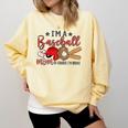 Ball Mom I'm A Baseball Mom Baseball Mom Comfort Colors Sweatshirt Blue Spruce