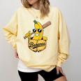 Banana Baseball Fruit Comfort Colors Sweatshirt Blue Spruce Banana Baseball Fruit Comfort Colors Sweatshirt Blue Spruce