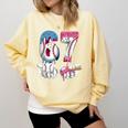 Baseball 67 Ice Cream Drip Six Seven Boys Girls Meme Comfort Colors Sweatshirt Blue Spruce