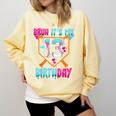 Baseball Drip Bruh It's My 13th Birthday Boy Ice Cream Drip Comfort Colors Sweatshirt Blue Spruce