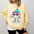 Baseball Drip Ice Cream Lifestyle Sprinkless Boy Kid Comfort Colors Sweatshirt Blue Spruce