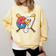 Baseball Drip Number 67 Player 67th Birthday Meme Comfort Colors Sweatshirt Blue Spruce