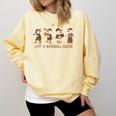 Baseball Goose Baseball Silly Goose Game Day Sports Comfort Colors Sweatshirt Blue Spruce