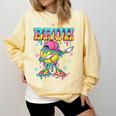 Baseball Life Style Apparel Youth Drip Baseball Boys Kid Comfort Colors Sweatshirt Blue Spruce