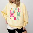In My Baseball Mom Era Baseball Mama Comfort Colors Sweatshirt Blue Spruce